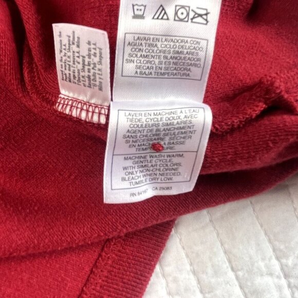 Disney Womens Winnie the Pooh Piglet Embroidered Ribbed Sweater SZ L Red Button - Picture 7 of 12